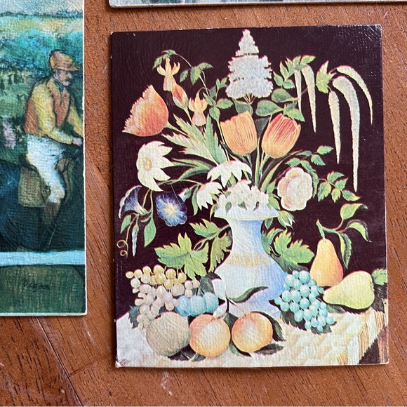 Vintage Miniature Art Prints Van Gogh Degas Picasso Four Classic Paintings - Picture 9 of 14